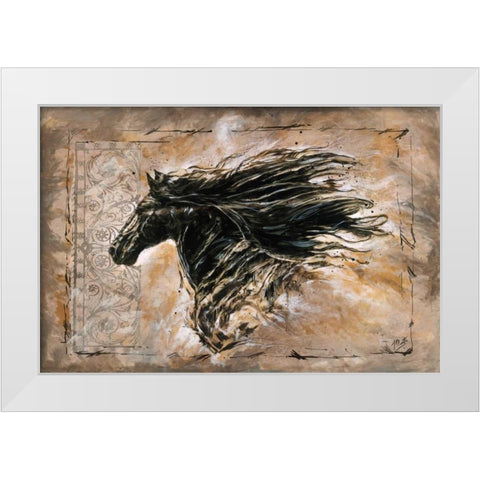 Black Beauty White Modern Wood Framed Art Print by Wiley, Marta G.
