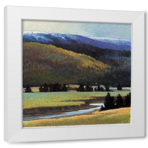 Foothills in Late Spring White Modern Wood Framed Art Print by Wadlington, Sandy