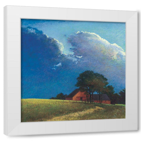 Summer Storm White Modern Wood Framed Art Print by Wadlington, Sandy