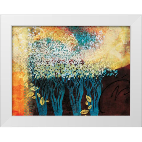 My Grandmothers Orchard White Modern Wood Framed Art Print by Willson, Valerie