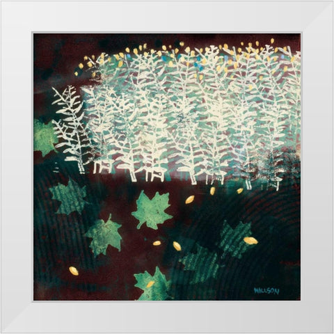 The Edge of Memory White Modern Wood Framed Art Print by Willson, Valerie