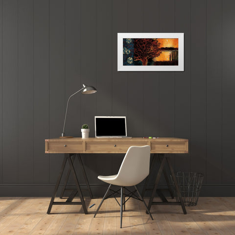 Burning Heart White Modern Wood Framed Art Print by Willson, Valerie