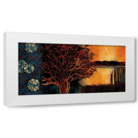 Burning Heart White Modern Wood Framed Art Print by Willson, Valerie