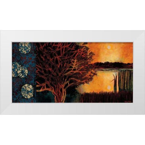 Burning Heart White Modern Wood Framed Art Print by Willson, Valerie