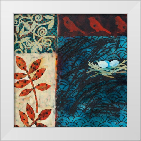 Secret Joys White Modern Wood Framed Art Print by Willson, Valerie