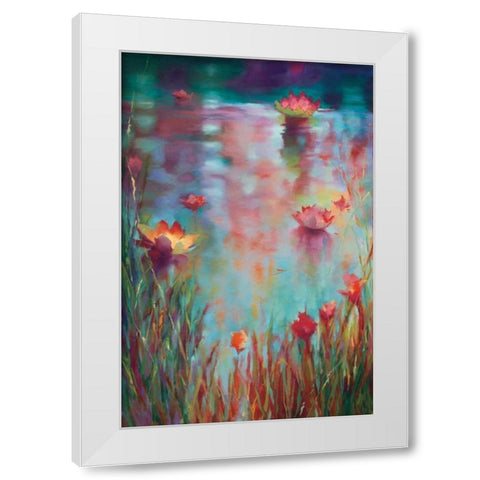 Garden Reeds White Modern Wood Framed Art Print by Young, Donna