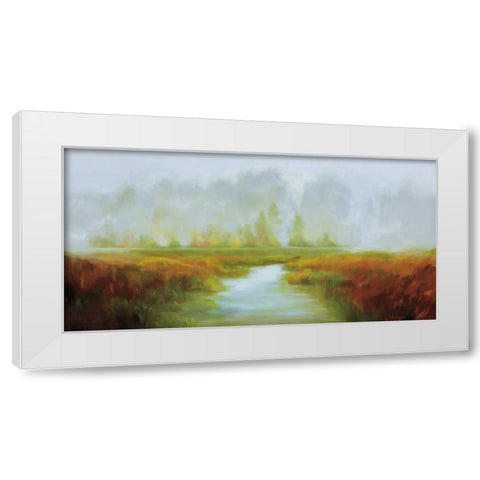 Place of Peace White Modern Wood Framed Art Print by Zakharova, Tetiana