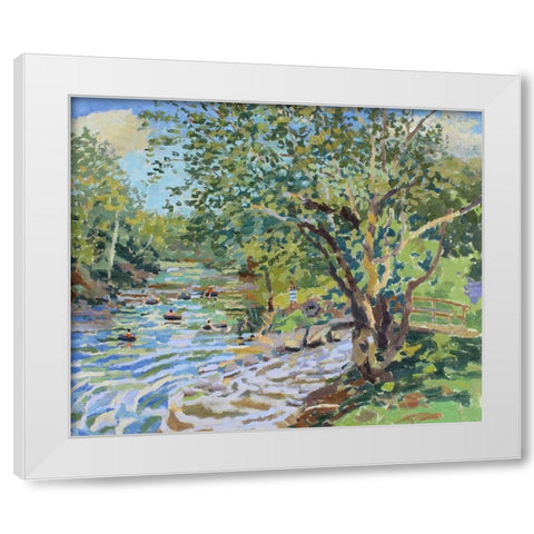 Nimrod Exiting Tubers White Modern Wood Framed Art Print by Bajility, Andra