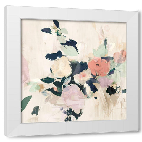 Flowers in Spring II White Modern Wood Framed Art Print by Aria K