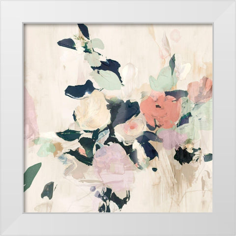 Flowers in Spring II White Modern Wood Framed Art Print by Aria K