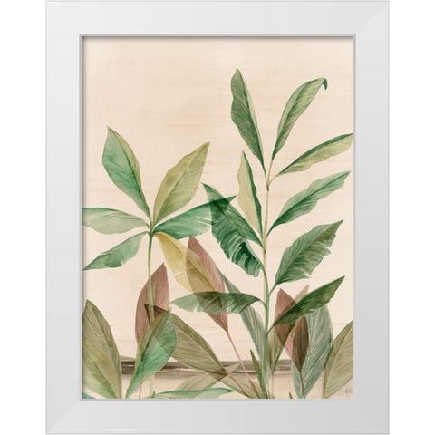 Colourful Tropics I  White Modern Wood Framed Art Print by Aria K