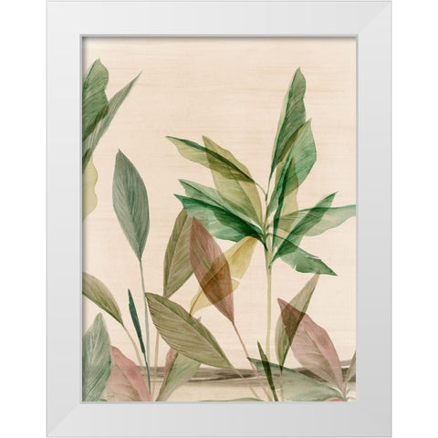 Colourful Tropics II  White Modern Wood Framed Art Print by Aria K