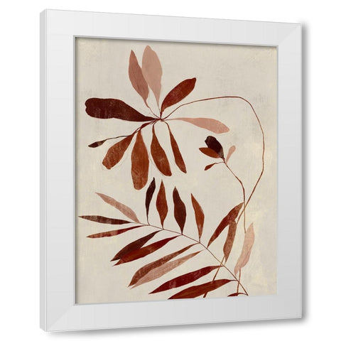 Rust II  White Modern Wood Framed Art Print by Aria K