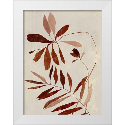 Rust II  White Modern Wood Framed Art Print by Aria K