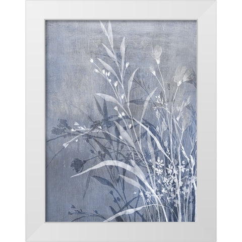 Cool Floral I White Modern Wood Framed Art Print by Aria K