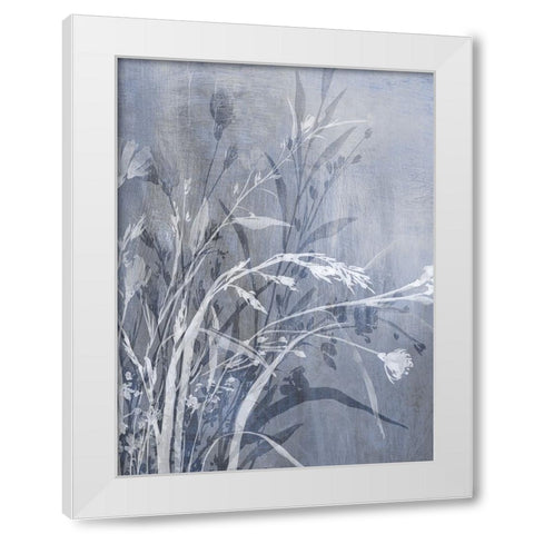 Cool Floral II White Modern Wood Framed Art Print by Aria K