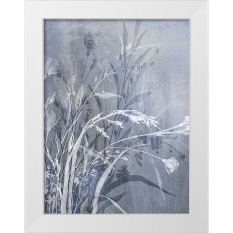 Cool Floral II White Modern Wood Framed Art Print by Aria K