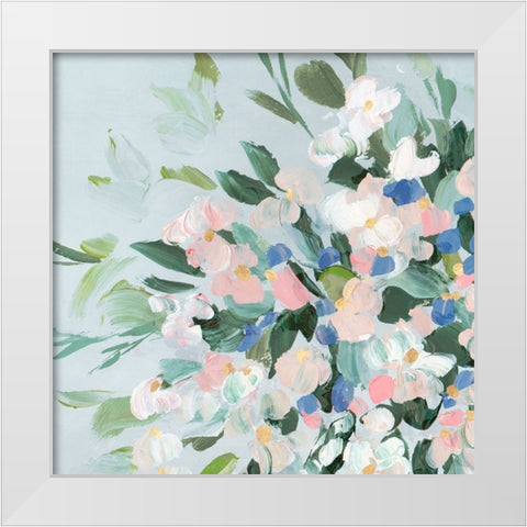 Enchanted Blooms I White Modern Wood Framed Art Print by Aria K