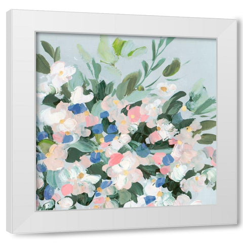 Enchanted Blooms II White Modern Wood Framed Art Print by Aria K