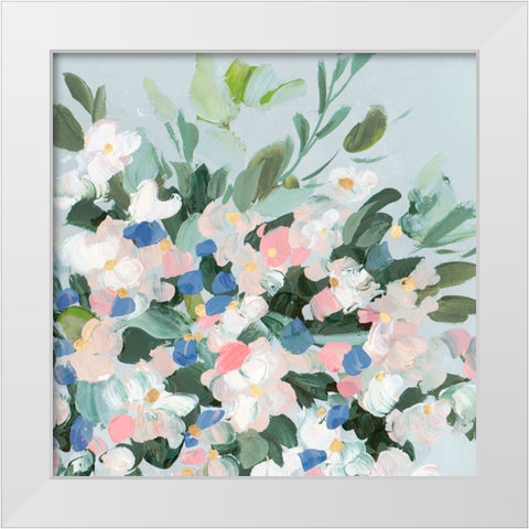 Enchanted Blooms II White Modern Wood Framed Art Print by Aria K