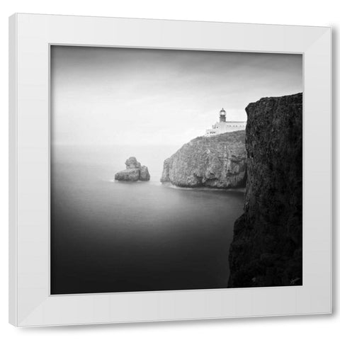 Lighthouse White Modern Wood Framed Art Print by Praxis Studio