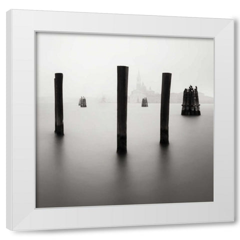 Venice Old Pier II White Modern Wood Framed Art Print by Praxis Studio
