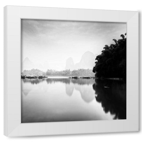 Li River II White Modern Wood Framed Art Print by Praxis Studio