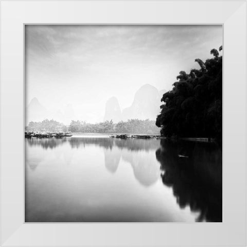 Li River II White Modern Wood Framed Art Print by Praxis Studio