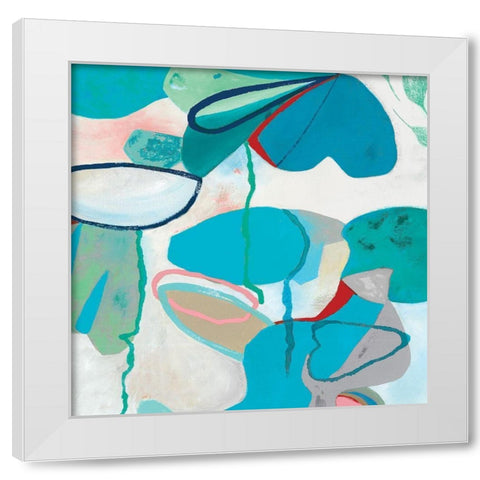 Indigo Atmosphere  White Modern Wood Framed Art Print by Rosa, Diana