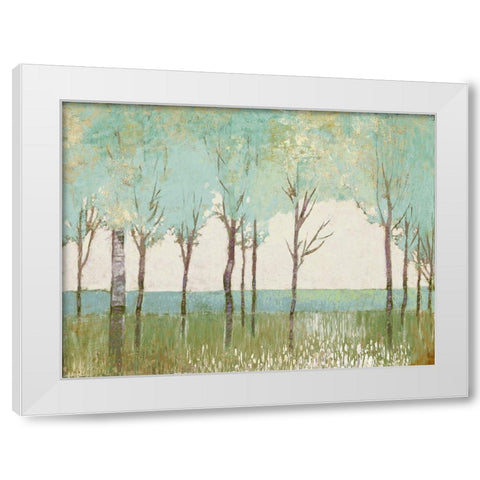 Evergreen Wanderlust I  White Modern Wood Framed Art Print by Del Rizzo, Anthony