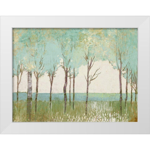 Evergreen Wanderlust I  White Modern Wood Framed Art Print by Del Rizzo, Anthony