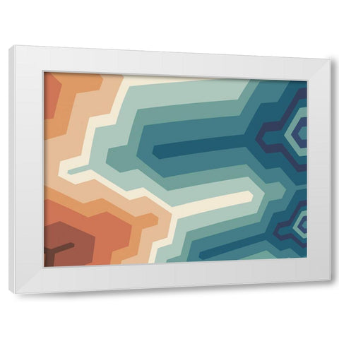 Funky Geo II  White Modern Wood Framed Art Print by Peal, Emma