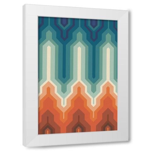Funky Geo III White Modern Wood Framed Art Print by Peal, Emma