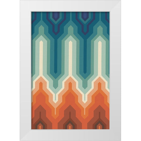 Funky Geo III White Modern Wood Framed Art Print by Peal, Emma