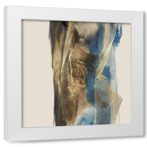 Metalic Lace I  White Modern Wood Framed Art Print by Peal, Emma