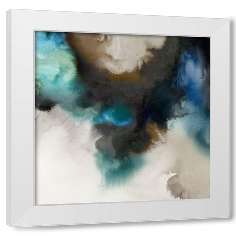Smoke In Water II White Modern Wood Framed Art Print by Peal, Emma
