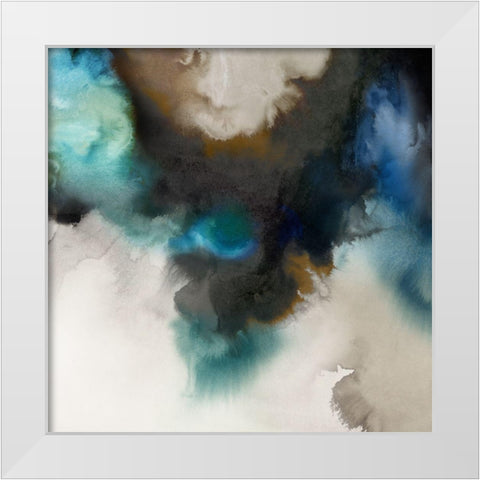 Smoke In Water II White Modern Wood Framed Art Print by Peal, Emma