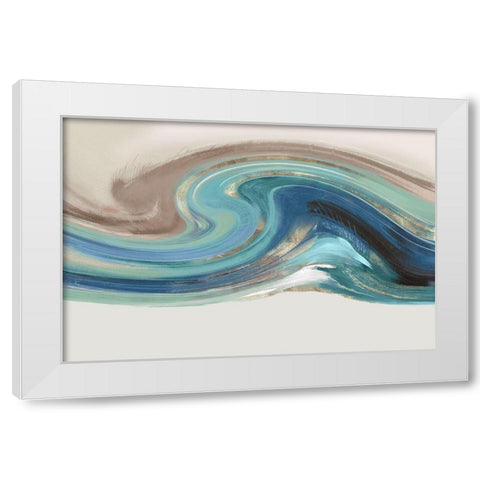 Blue Elements I  White Modern Wood Framed Art Print by Peal, Emma