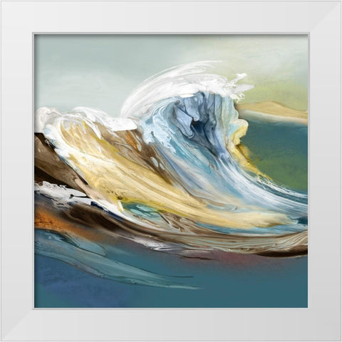 Fantasy Sea  White Modern Wood Framed Art Print by Peal, Emma