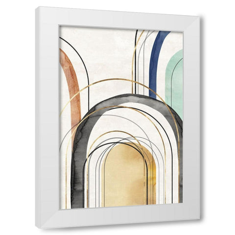 Golden Arches I  White Modern Wood Framed Art Print by Peal, Emma