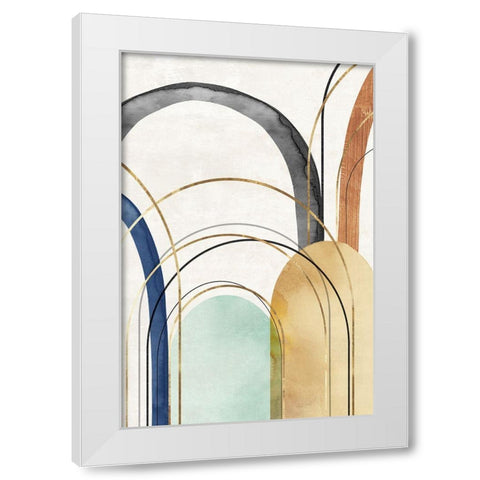Golden Arches II  White Modern Wood Framed Art Print by Peal, Emma