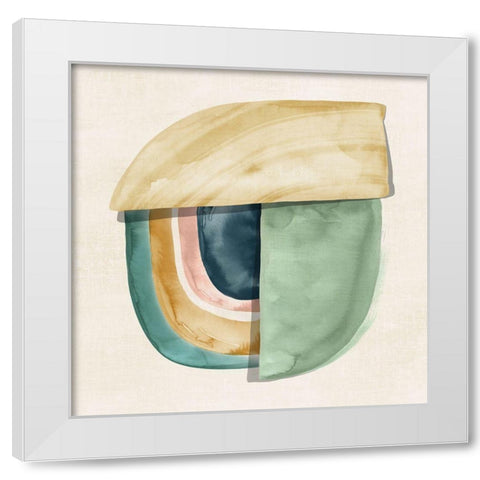 Shape Form II  White Modern Wood Framed Art Print by Peal, Emma