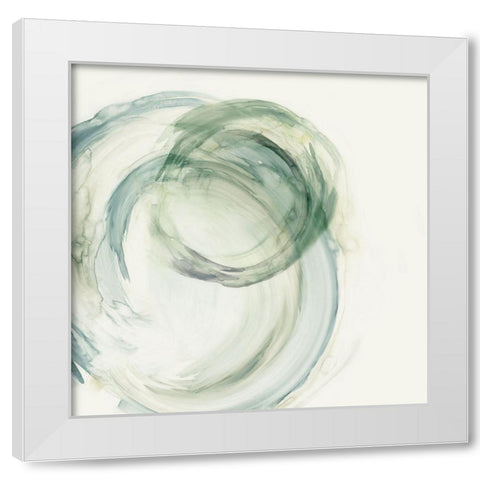 New Circle  White Modern Wood Framed Art Print by Peal, Emma