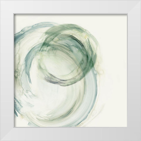 New Circle  White Modern Wood Framed Art Print by Peal, Emma