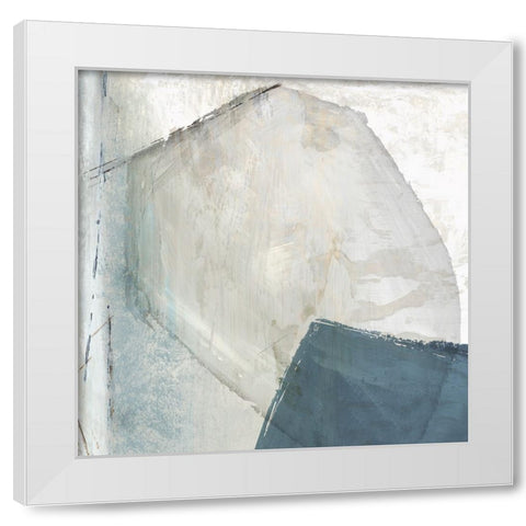 Varied Blue Abstract White Modern Wood Framed Art Print by Peal, Emma