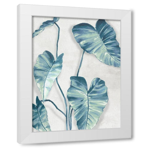 Blue Tropics  White Modern Wood Framed Art Print by Black, Alex