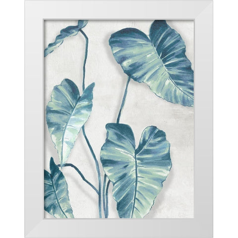 Blue Tropics  White Modern Wood Framed Art Print by Black, Alex