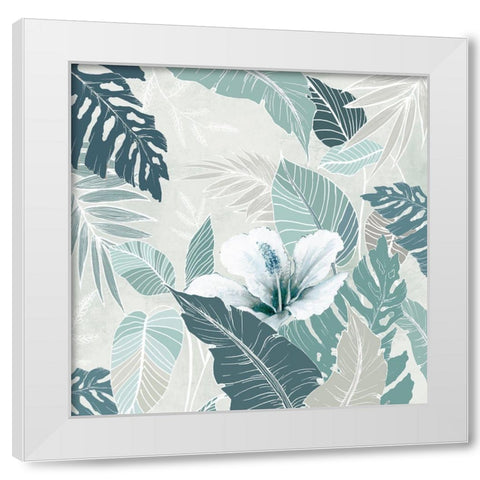 Teal Tropics I  White Modern Wood Framed Art Print by Black, Alex