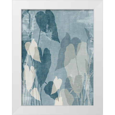 Minimalistic Leaves  White Modern Wood Framed Art Print by Black, Alex