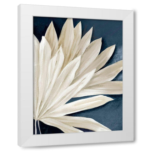 Blue Dry Palms II White Modern Wood Framed Art Print by Black, Alex